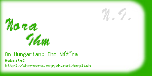 nora ihm business card